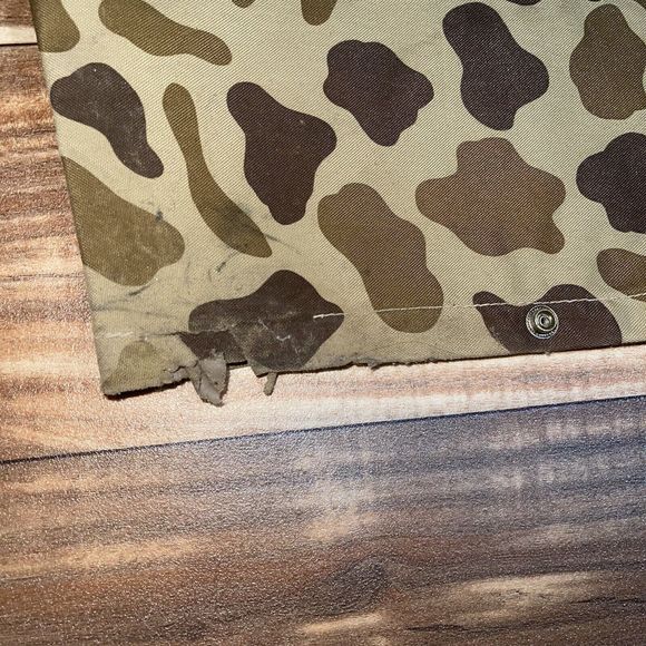 Vintage Hodgman Fishing Hunting Waterproof Nylon Camo Rain Pants Mens XL 48x31" - Picture 12 of 13